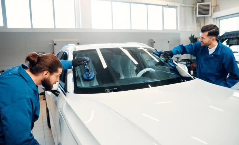  Certified technician aligning ADAS sensors and radar during calibration in Melbourne garage